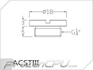 Bitspower G1/4" Low Profile Acrylic Stop Plug w/ UV Purple O-Ring (BP-ACSTIII-UVPL) - Digital Outpost LLC