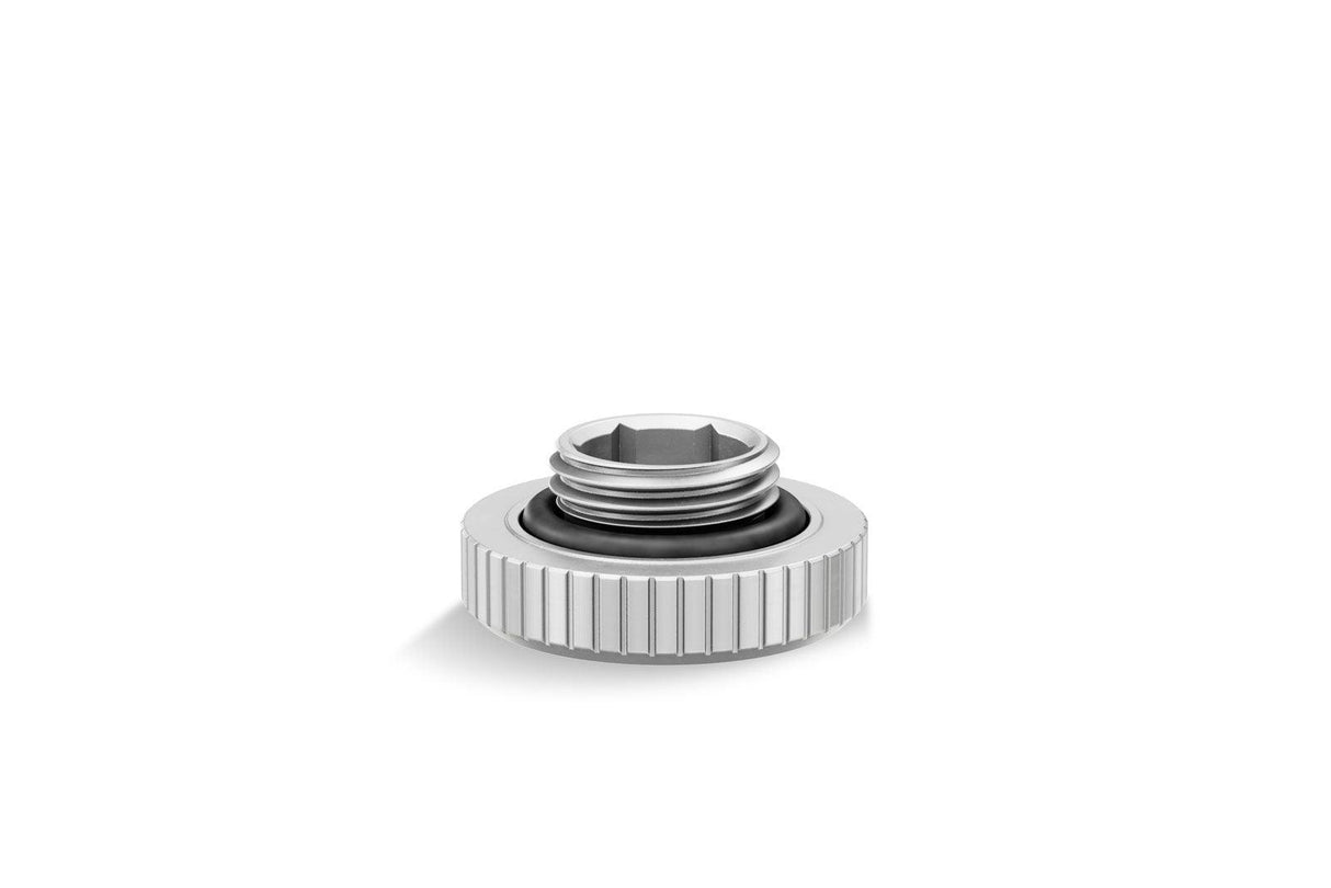 EK-Quantum Torque Plug w/Badge - Satin Titanium - Digital Outpost LLC