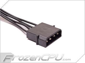 ModRight Black-Out Series 4-Pin Molex to 4x SATA Power Adapter Cable - 24" - Digital Outpost LLC