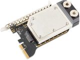 Aquacomputer kryoM.2 evo PCIe 5.0/4.0/3.0 x4 adapter for M.2 NGFF PCIe SSD, M-Key with nickel plated water block