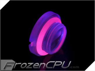 Bitspower G1/4" Low Profile Acrylic Stop Plug w/ UV Purple O-Ring (BP-ACSTIII-UVPL) - Digital Outpost LLC