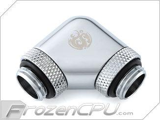 Bitspower G1/4 Thread 90-Degree Male to Male Rotary Fitting Adapter - Silver (BP-90DRG14) - Digital Outpost LLC