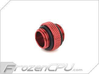 Bitspower Mini Dual G1/4" Male / Male Low Profile Fitting - Deep Blood Red (BP-DBRWP-C42) - Digital Outpost LLC