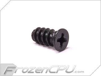FrozenCPU Extended Fan Screw - 10mm Long - Black - 12 Pack (Standard) - Digital Outpost LLC