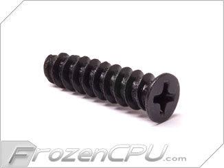 FrozenCPU Extended Fan Screw - 20mm Long - Black - 12 Pack - Digital Outpost LLC