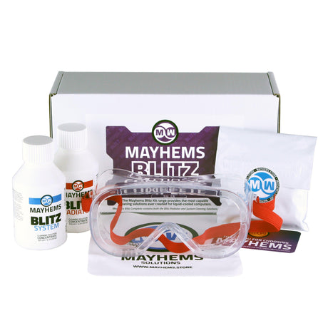 Mayhems - PC Cleaning Kit - Blitz Complete - Radiator and Coolant Loop Cleaning, For Initial Setup and Coolant Change - Digital Outpost LLC