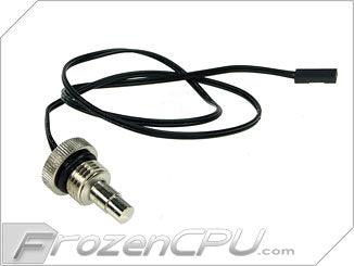 Phobya G1/4 Temp Sensor Fitting Plug - 2-Pin - Silver (71006) - Digital Outpost LLC