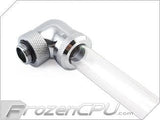 XSPC G1/4" to 14mm Rigid Tubing - 90° Rotary Fitting (Chrome) - Digital Outpost LLC